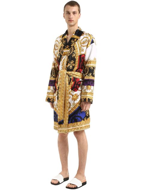 silk versace robe|Versace silk robe men's.